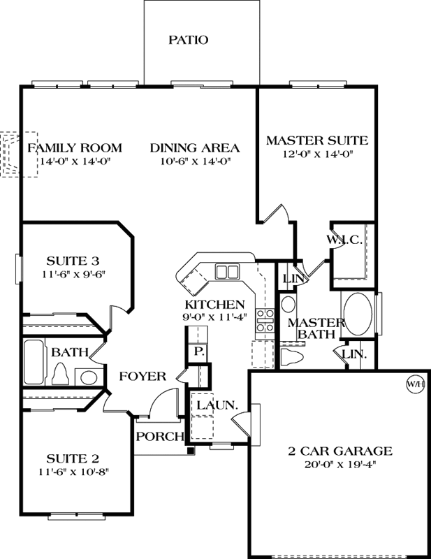 Main Floor Plan: 106-116