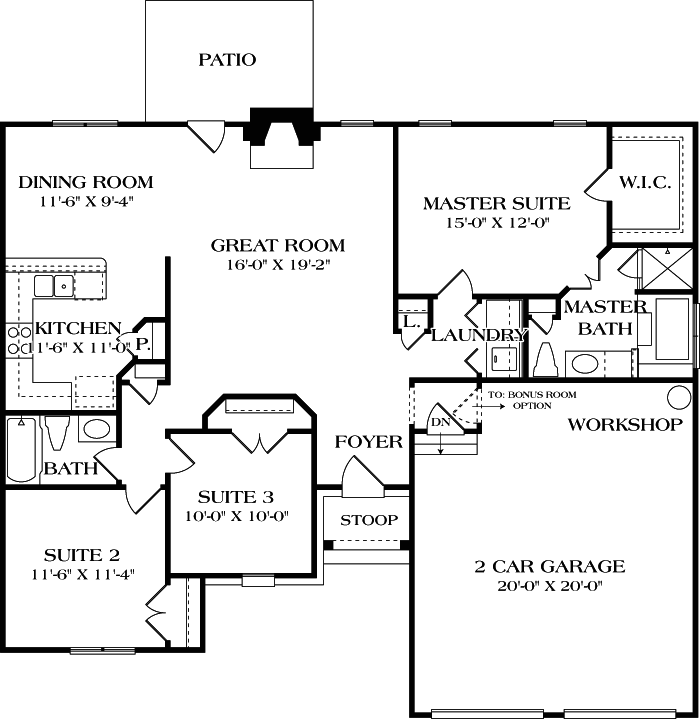 Main Floor Plan: 106-117