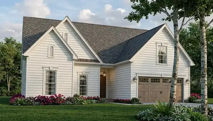 Traditional house plans 106-118 - front exterior, 1,458 sq ft, 3 bed, 2 bath house plans | Monster House Plans