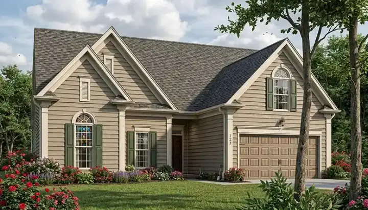 Traditional house plans 106-119 - front exterior, 1,458 sq ft, 3 bed, 2 bath house plans | Monster House Plans