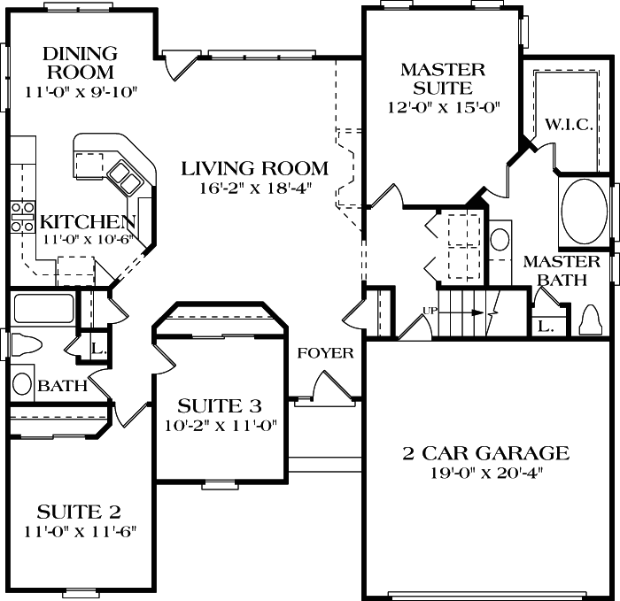 Main Floor Plan: 106-120