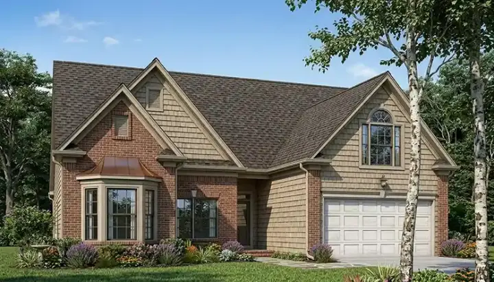 Traditional house plans 106-121 - front exterior, 1,458 sq ft, 3 bed, 2 bath house plans | Monster House Plans
