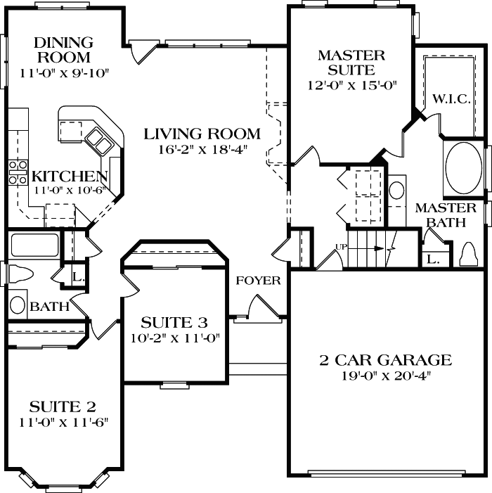 Main Floor Plan: 106-121