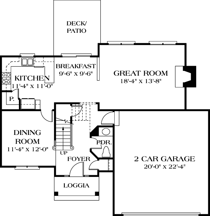 Main Floor Plan: 106-136