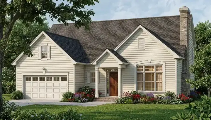 Traditional house plans 106-139 - front exterior, 1,756 sq ft, 3 bed, 2 bath house plans | Monster House Plans