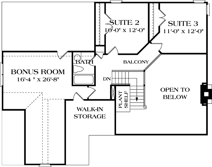 Upper/Second Floor Plan: 106-140