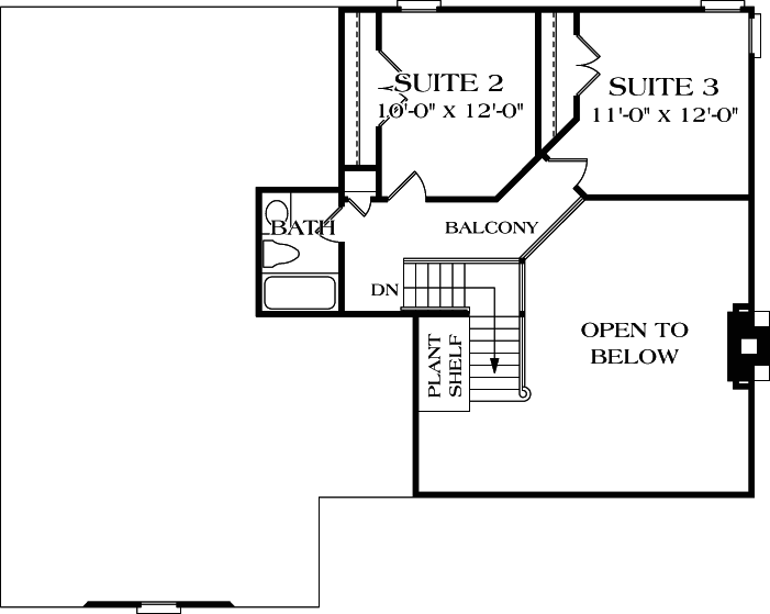 Upper/Second Floor Plan:106-142