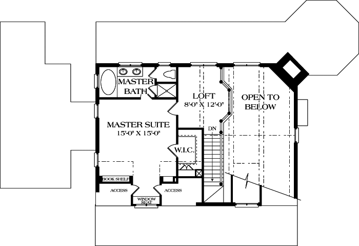 Upper/Second Floor Plan:106-144