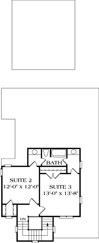 Upper/Second Floor Plan: 106-148