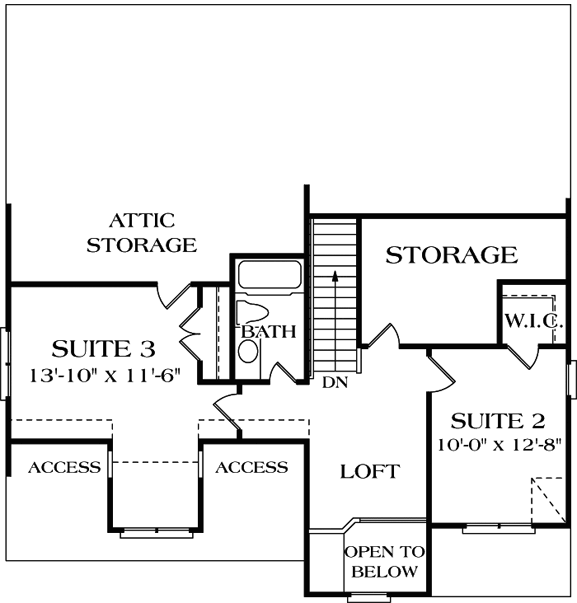 Upper/Second Floor Plan: 106-149