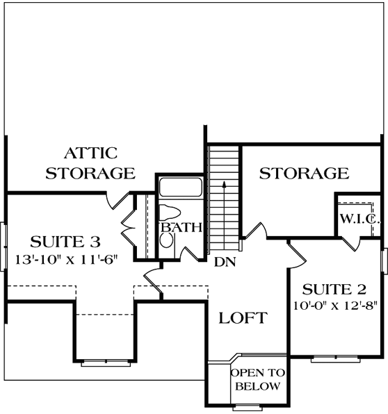 Upper/Second Floor Plan: 106-150
