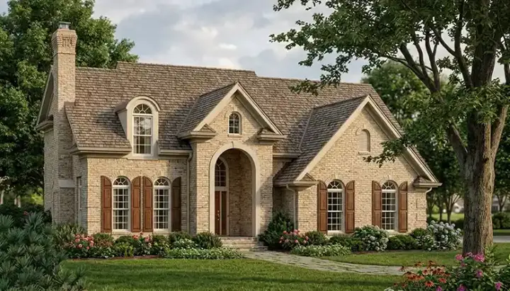 Traditional house plans 106-157 - front exterior, 1,965 sq ft, 3 bed, 2 bath house plans | Monster House Plans