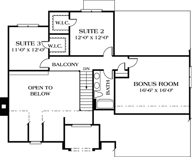 Upper/Second Floor Plan: 106-158