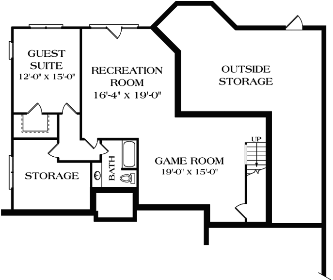 Lower Floor Plan: 106-164
