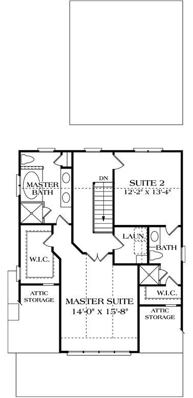 Upper/Second Floor Plan: 106-165