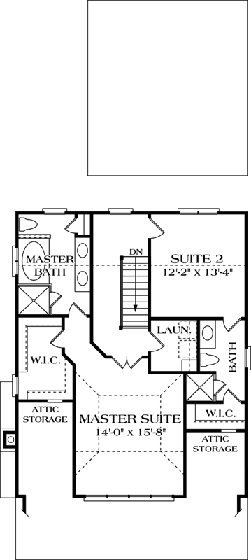 Upper/Second Floor Plan: 106-166