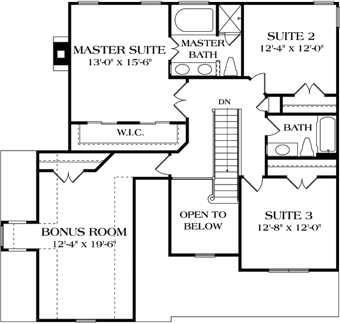 Upper/Second Floor Plan: 106-167