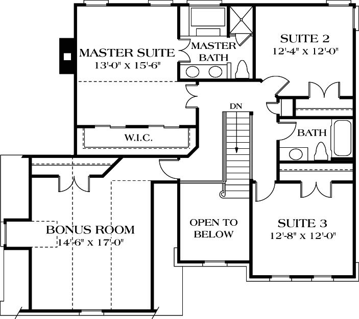 Upper/Second Floor Plan: 106-169