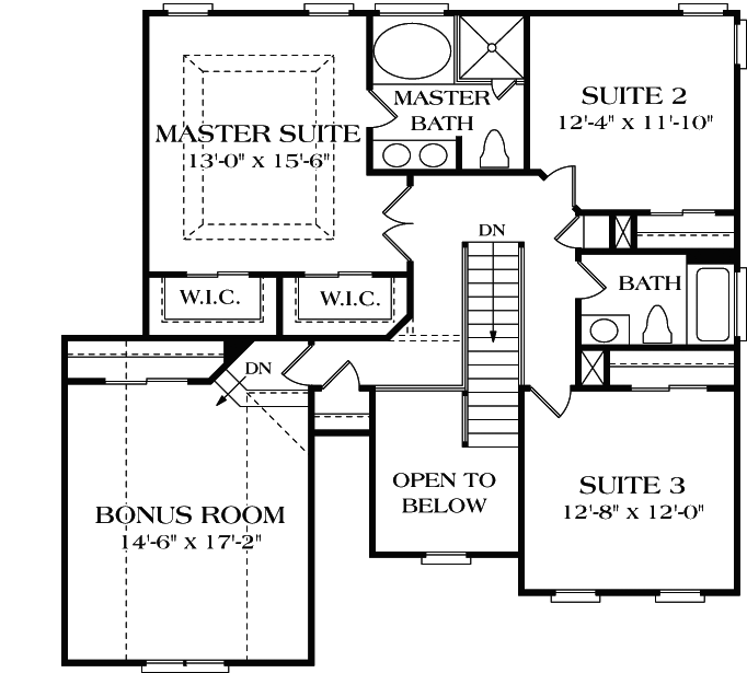 Upper/Second Floor Plan: 106-171
