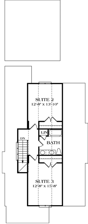 Upper/Second Floor Plan: 106-174