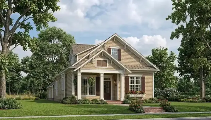 Craftsman house plans 106-175 - front exterior, 2,453 sq ft, 3 bed, 2 bath house plans | Monster House Plans