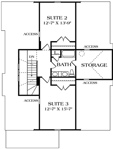 Upper/Second Floor Plan: 106-175