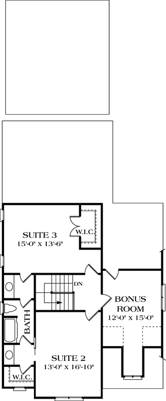 Upper/Second Floor Plan: 106-176