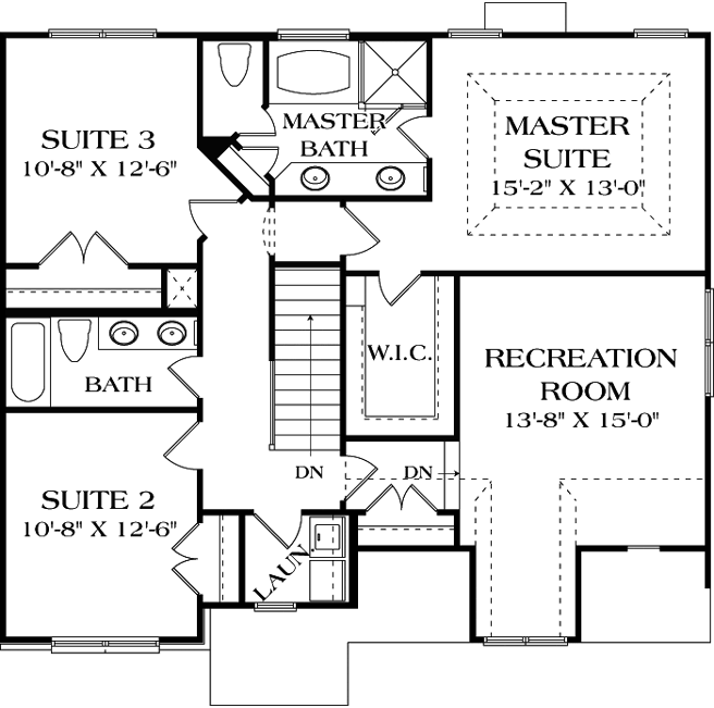 Upper/Second Floor Plan: 106-179