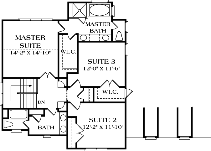 Upper/Second Floor Plan: 106-181