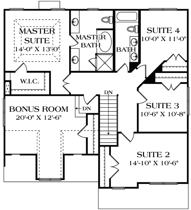 Upper/Second Floor Plan: 106-182