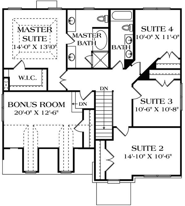 Upper/Second Floor Plan: 106-183