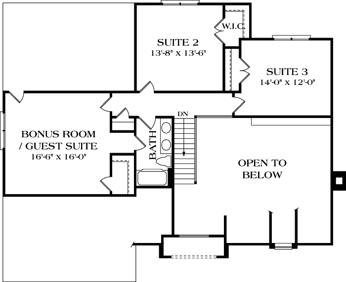 Upper/Second Floor Plan: 106-184