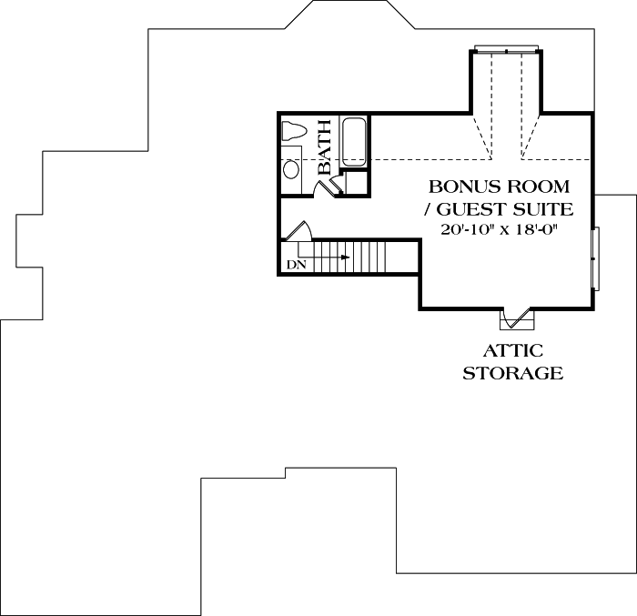 Upper/Second Floor Plan: 106-185