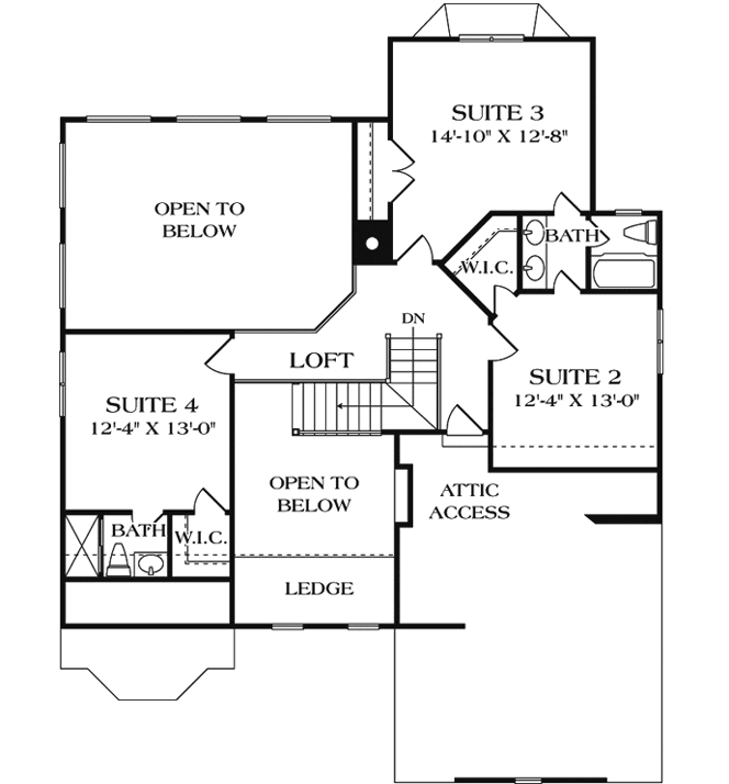 Upper/Second Floor Plan: 106-195