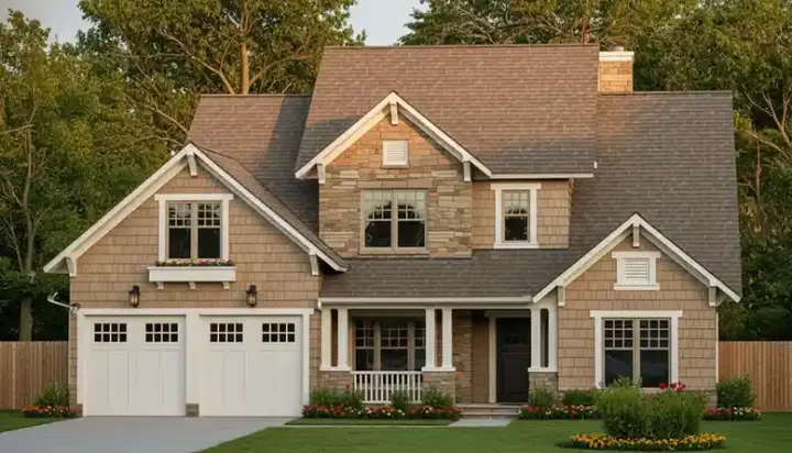 Craftsman house plans 106-197 - front exterior, 2,284 sq ft, 3 bed, 2 bath house plans | Monster House Plans