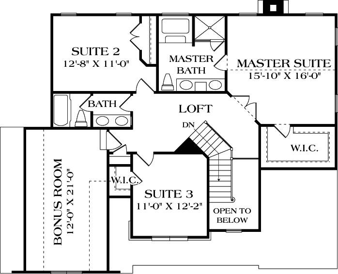 Upper/Second Floor Plan:106-197