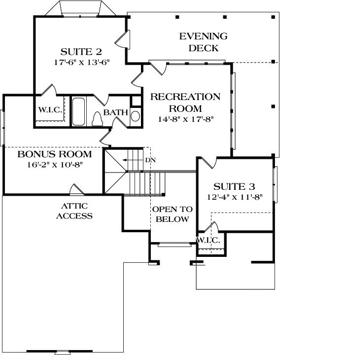 Upper/Second Floor Plan: 106-199