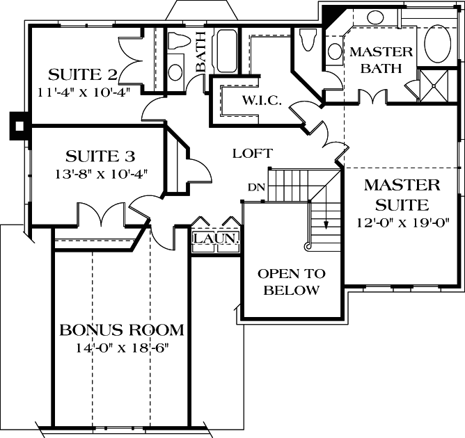 Upper/Second Floor Plan: 106-200