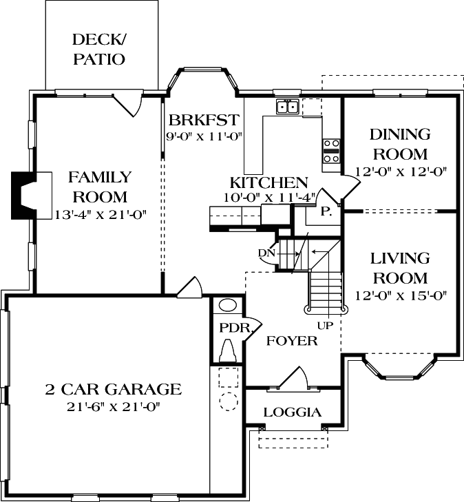 Main Floor Plan: 106-206