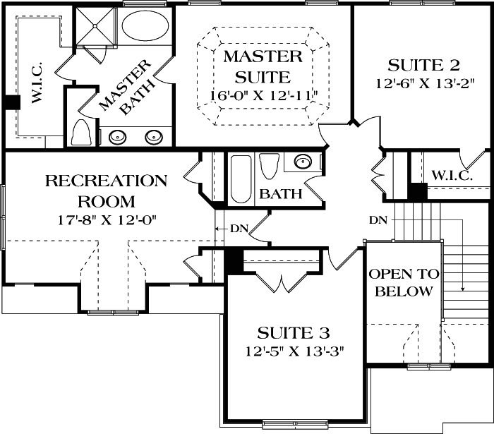 Upper/Second Floor Plan: 106-209