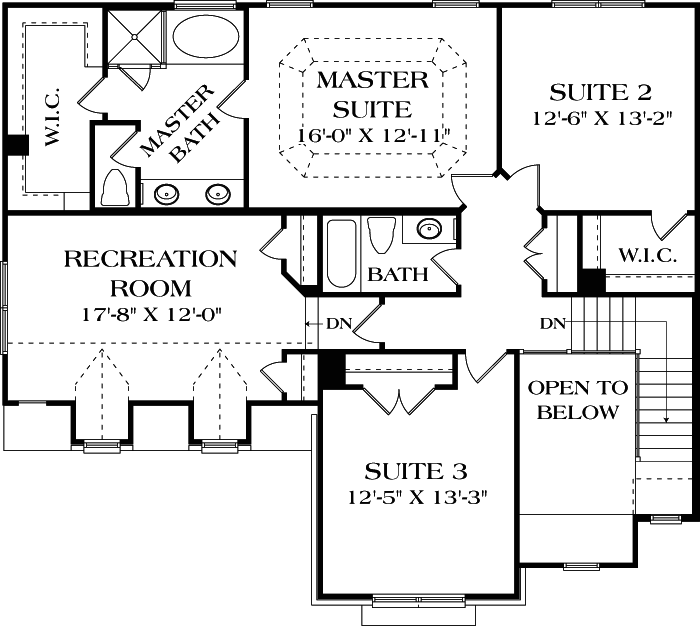 Upper/Second Floor Plan: 106-210