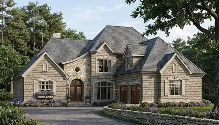 Cottage house plans 106-216 - front exterior, 3,267 sq ft, 4 bed, 3 bath house plans | Monster House Plans