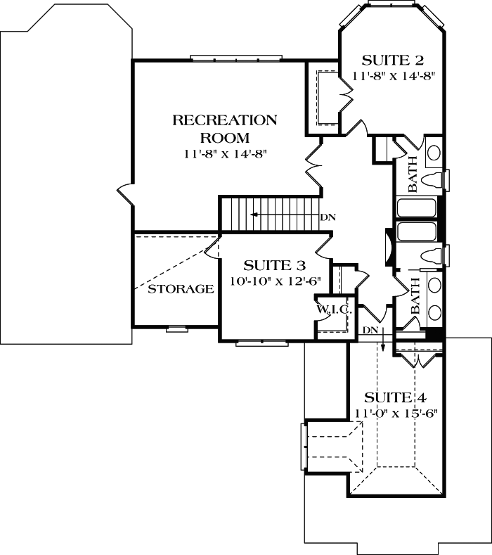 Upper/Second Floor Plan: 106-216