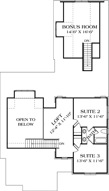 Upper/Second Floor Plan: 106-217