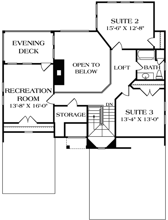 Upper/Second Floor Plan: 106-218