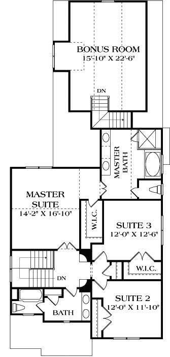 Upper/Second Floor Plan: 106-223