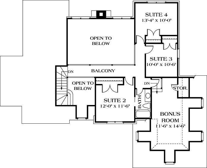 Upper/Second Floor Plan: 106-224