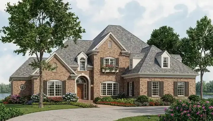 Traditional house plans 106-225 - front exterior, 4,340 sq ft, 4 bed, 2 bath house plans | Monster House Plans