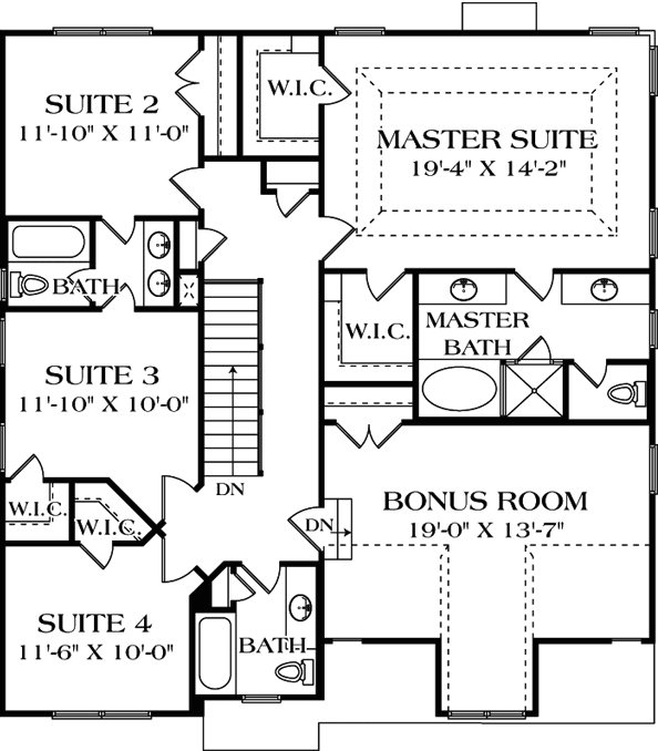 Upper/Second Floor Plan: 106-227