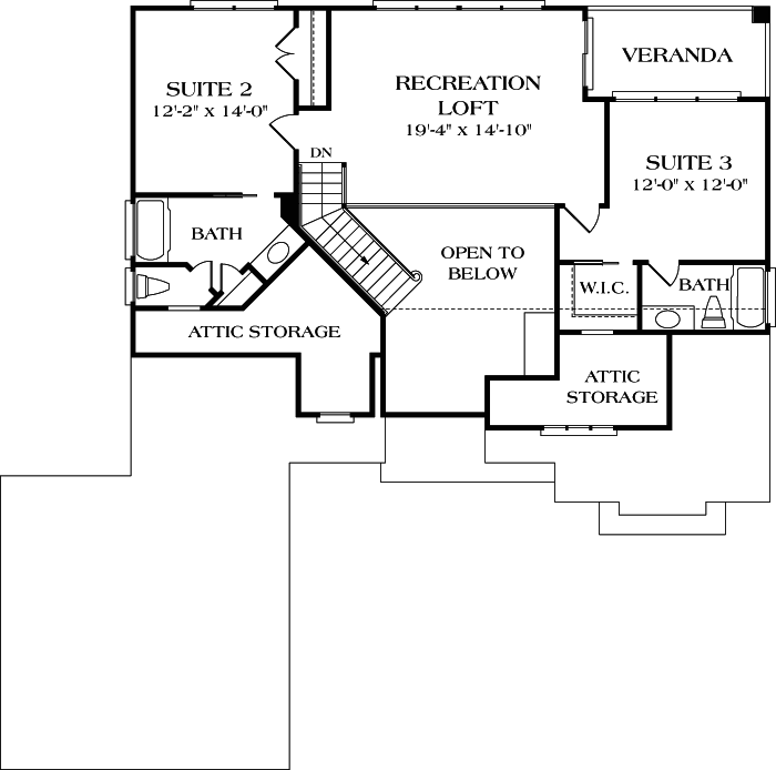 Upper/Second Floor Plan: 106-239